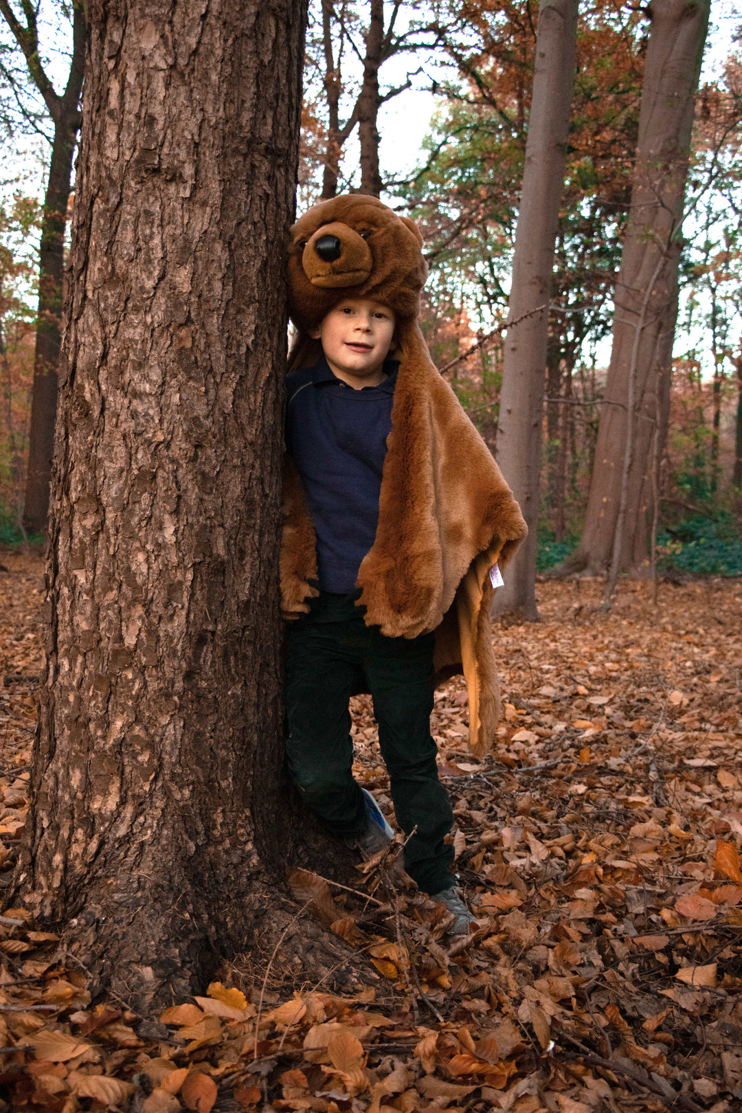 Wild & Soft verkleedcape Bear Light Brown van zacht nepbont voor kinderen
