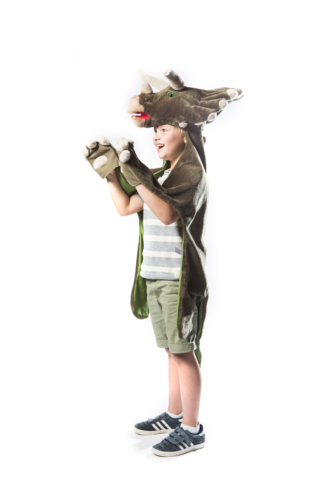 Wild & Soft verkleedcape Dino van zacht nepbont voor kinderen