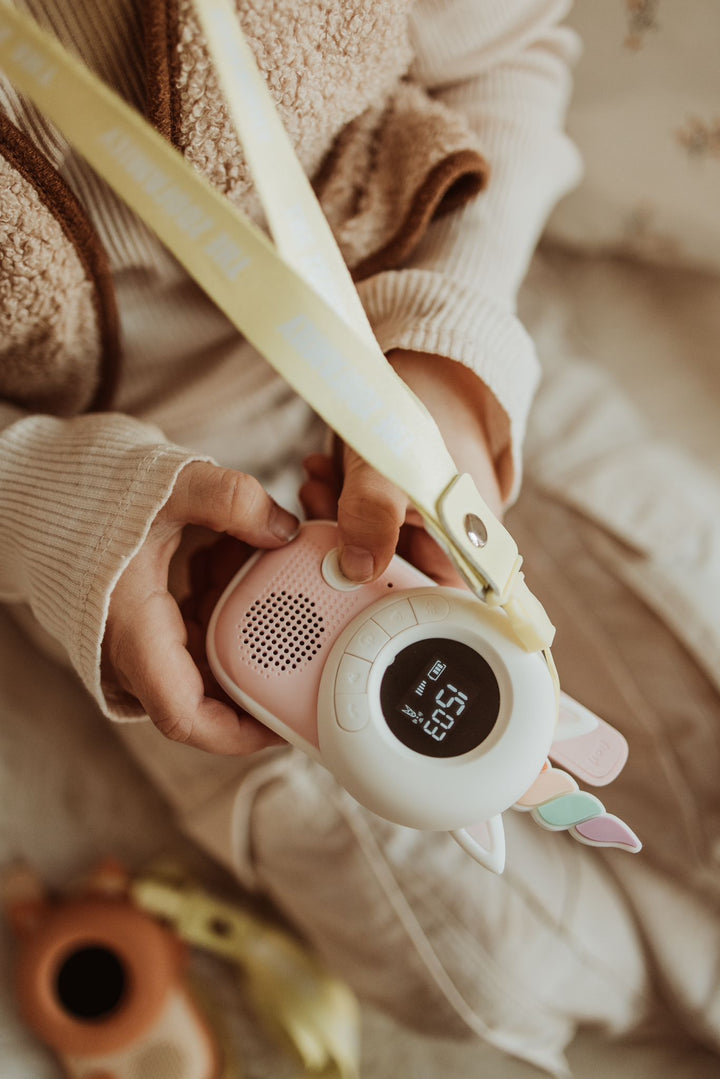 Zoofamily Walkie Talkie set voor kinderen, met eenhoorn en vos, eenvoudig te bedienen, 3 km bereik