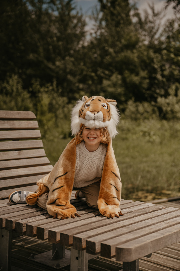 Wild & Soft verkleedcape Tiger van zacht nepbont voor kinderen