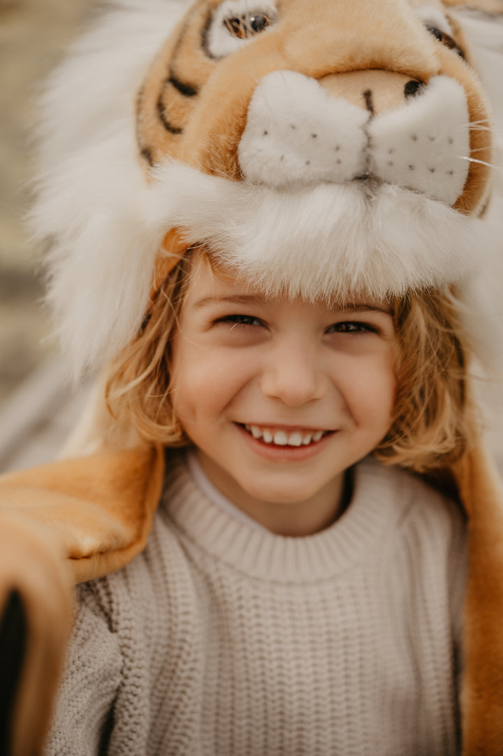 Wild & Soft verkleedcape Tiger van zacht nepbont voor kinderen