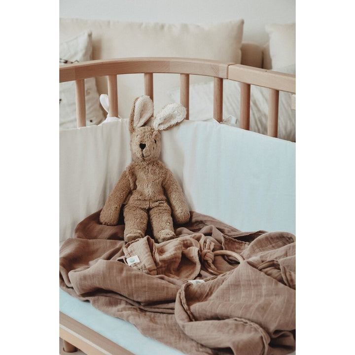 Senger knuffel konijn small in beige van biologisch katoen en wol