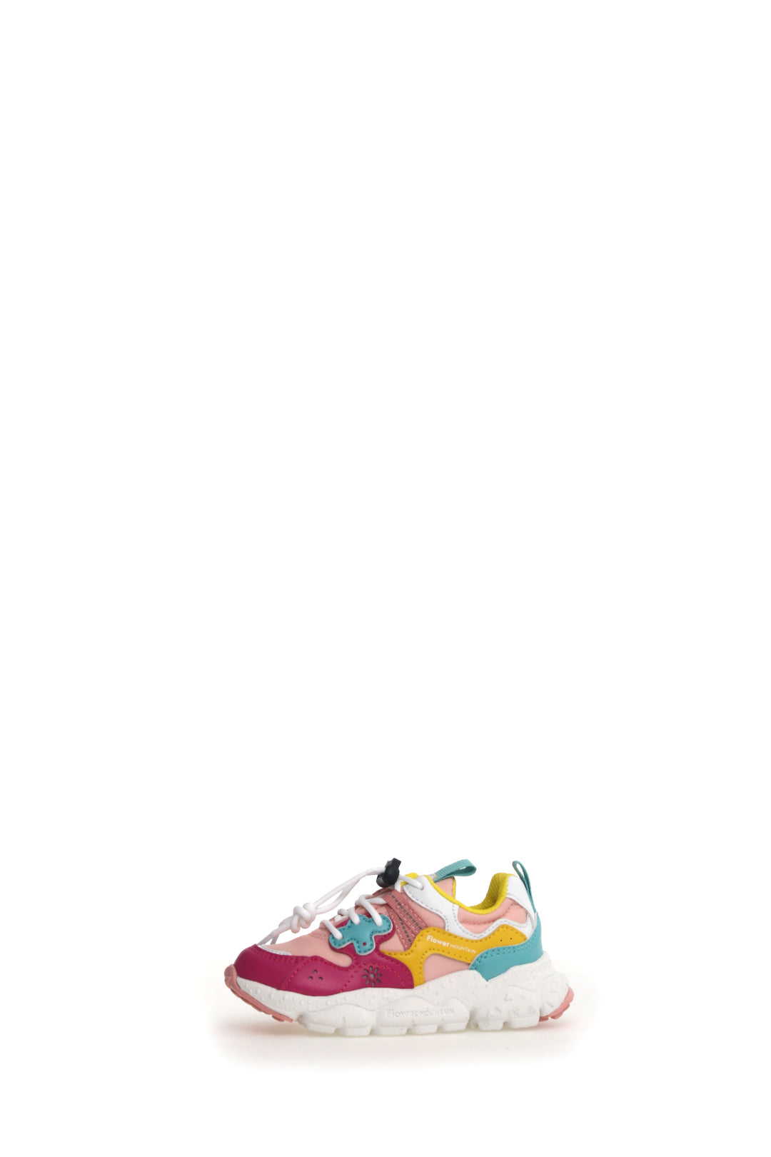 Sneakers Yamano 3 Junior E-Calf / Nylon Fuchsia / Cipria / Yellow / Green