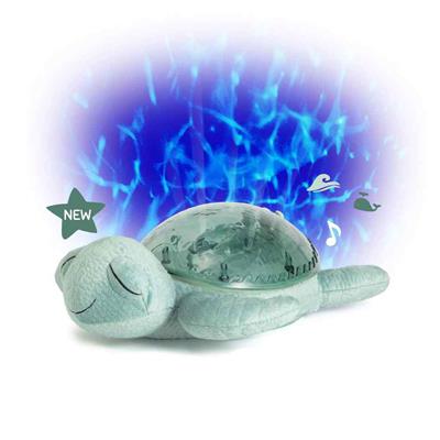 Cloud B muziekknuffel en projector schildpad in groene uitvoering
