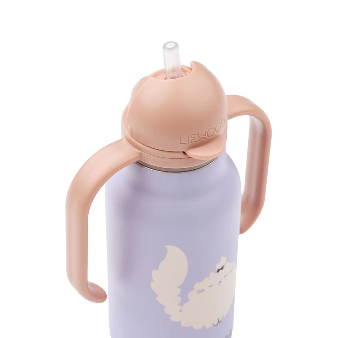 Liewood - Waterfles Kimmie 250ml | Cat / Warm lilac
