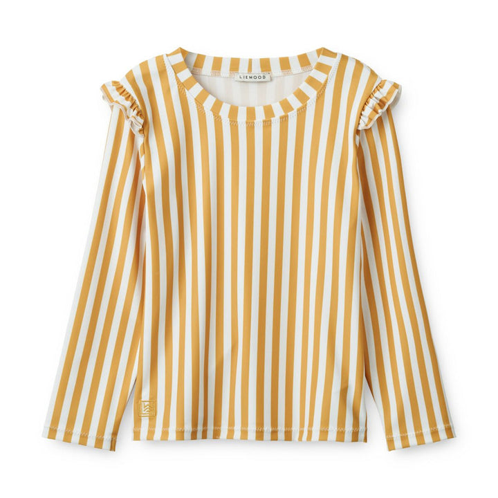 Zwem T-shirt Tenley Stripe Yellow Mellow / White