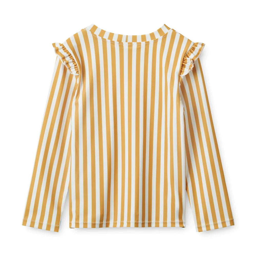 Zwem T-shirt Tenley Stripe Yellow Mellow / White