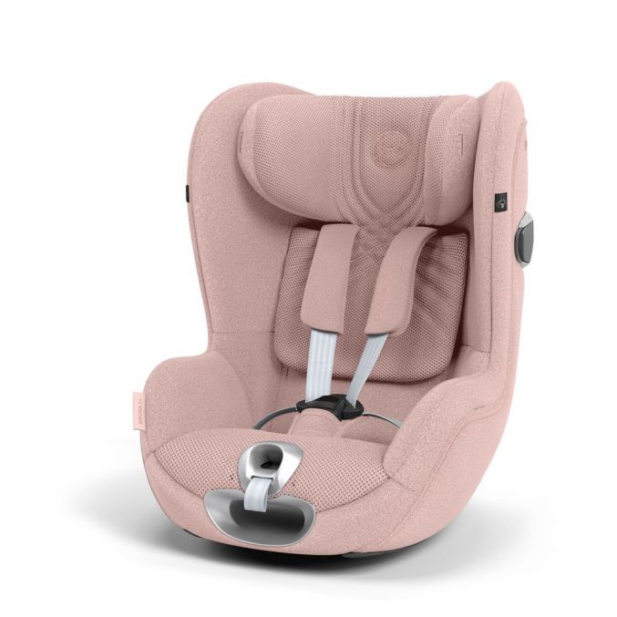 Cybex Sirona T i-Size Plus autostoel in Peach Pink, uitgerust met 360° rotatie en geavanceerde veiligheidsvoorzieningen