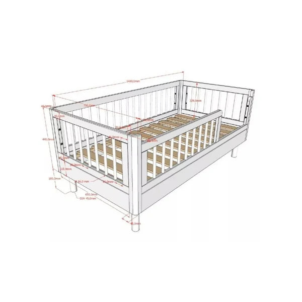 Jaxx - Bed Forrest Oak 70 x 140 cm | Eik