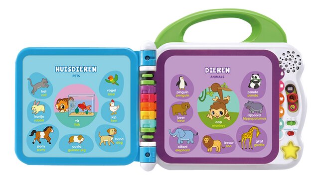 Interactief leerboek van Vtech met 100 woordjes in Nederlands en Engels