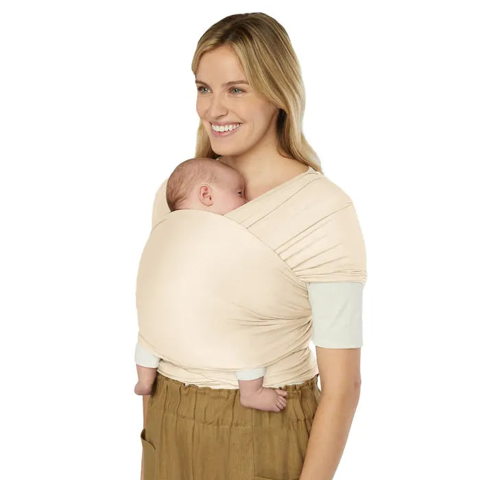 Ergobaby Aura Knit draagdoek in Cream voor pasgeboren baby’s