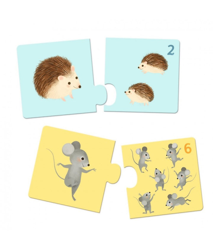 Djeco Puzzel Duo Baby Dieren – Combinatiepuzzel met dieren en hun baby’s, ideaal voor kinderen vanaf 2 jaar