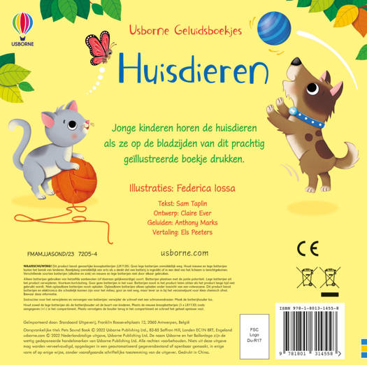 Standaard - Geluidenboek Geluiden Huisdieren | Voel- en Kijkboek