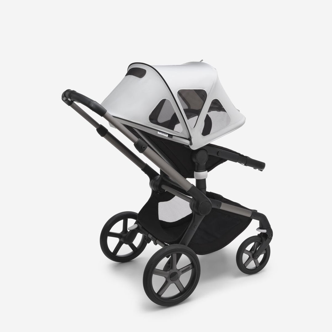 Bugaboo Fox5 Breezy Zonnekap in Misty Grey met UPF 50+ bescherming en breezy venster.