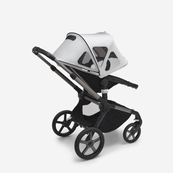 Bugaboo Fox5 Breezy Zonnekap in Misty Grey met UPF 50+ bescherming en breezy venster.