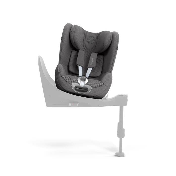 Cybex Sirona T i-Size Plus autostoel in Mirage Grey, uitgerust met 360° rotatie en geavanceerde veiligheidsvoorzieningen