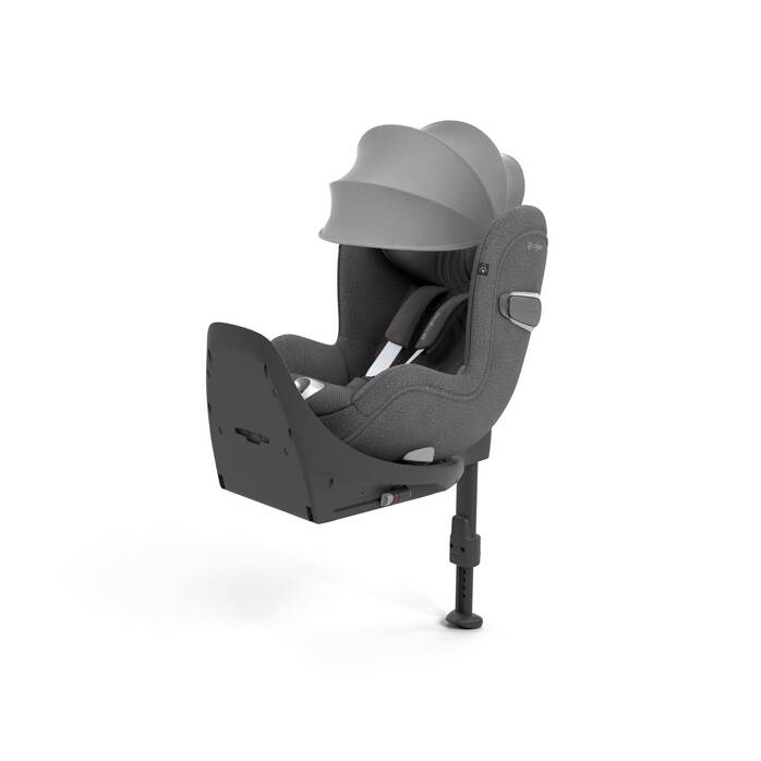 Cybex Sirona T i-Size Plus autostoel in Mirage Grey, uitgerust met 360° rotatie en geavanceerde veiligheidsvoorzieningen