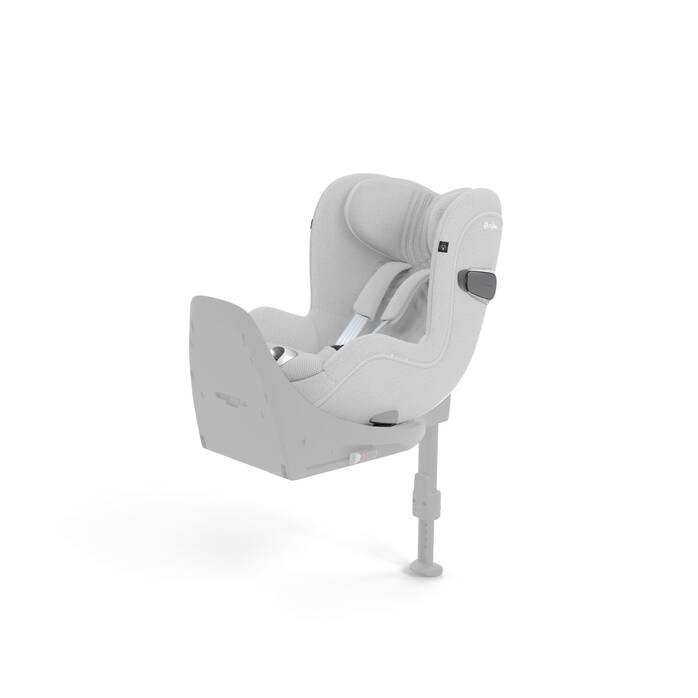 Cybex Sirona T i-Size Plus autostoel in Platinum White, uitgerust met 360° rotatie en geavanceerde veiligheidsvoorzieningen
