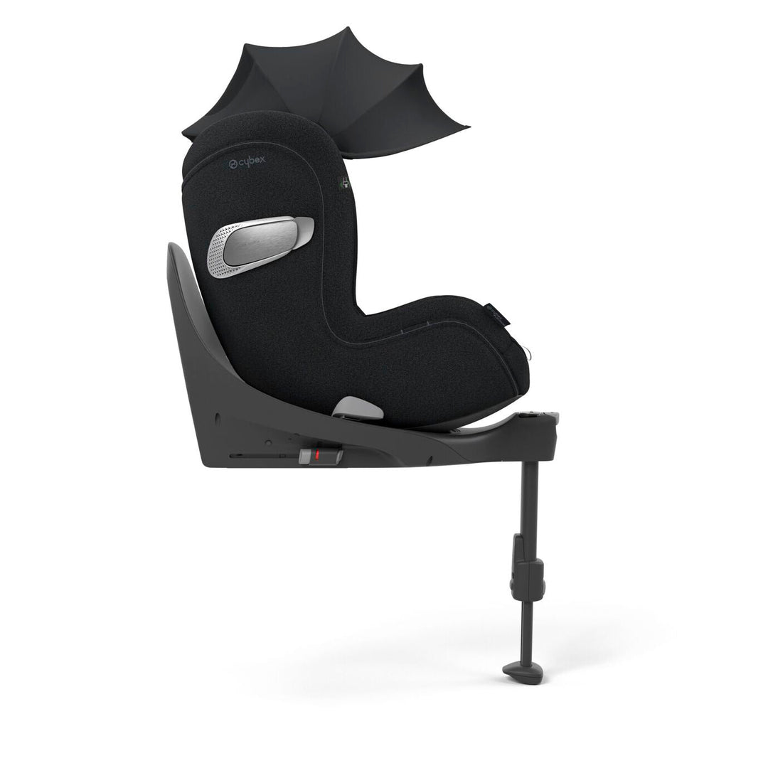Cybex Sirona T i-Size Plus autostoel in Sepia Black, uitgerust met 360° rotatie en geavanceerde veiligheidsvoorzieningen