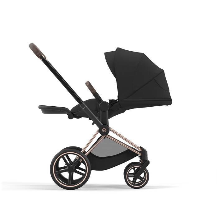 Cybex Zitting Priam Sepia Black, luxueus en comfortabel voor je kinderwagen