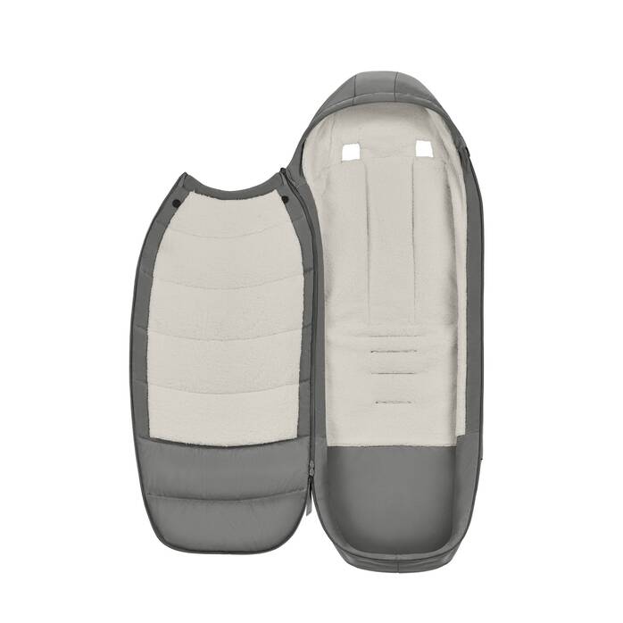 Cybex Voetenzak Platinum Mirage Grey, warm en waterafstotend voor kinderwagens