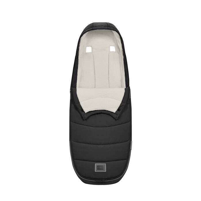 Cybex Voetenzak Platinum Sepia Black, warm en waterafstotend voor kinderwagens