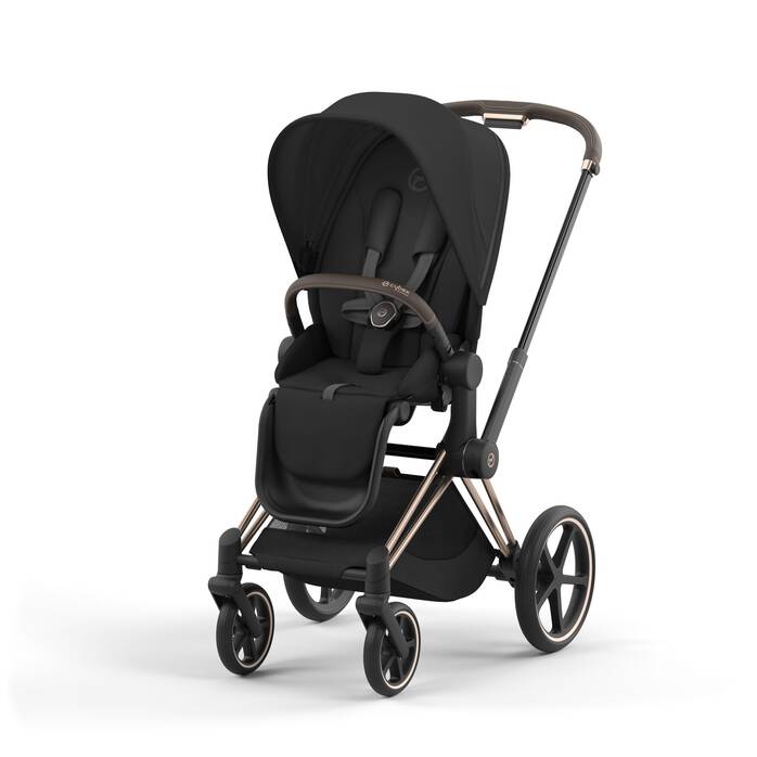 Cybex Zitting Priam Sepia Black, luxueus en comfortabel voor je kinderwagen