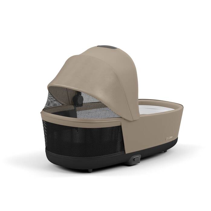 Cybex Draagmand Priam De Luxe Cozy Beige, comfortabel en stijlvol voor je baby