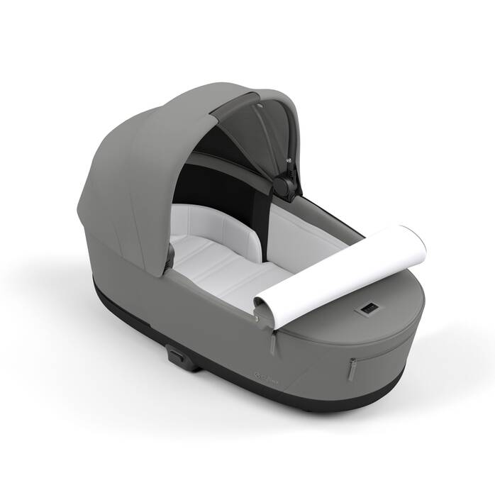 Cybex Draagmand Priam De Luxe Mirage Grey, comfortabel en stijlvol voor je baby