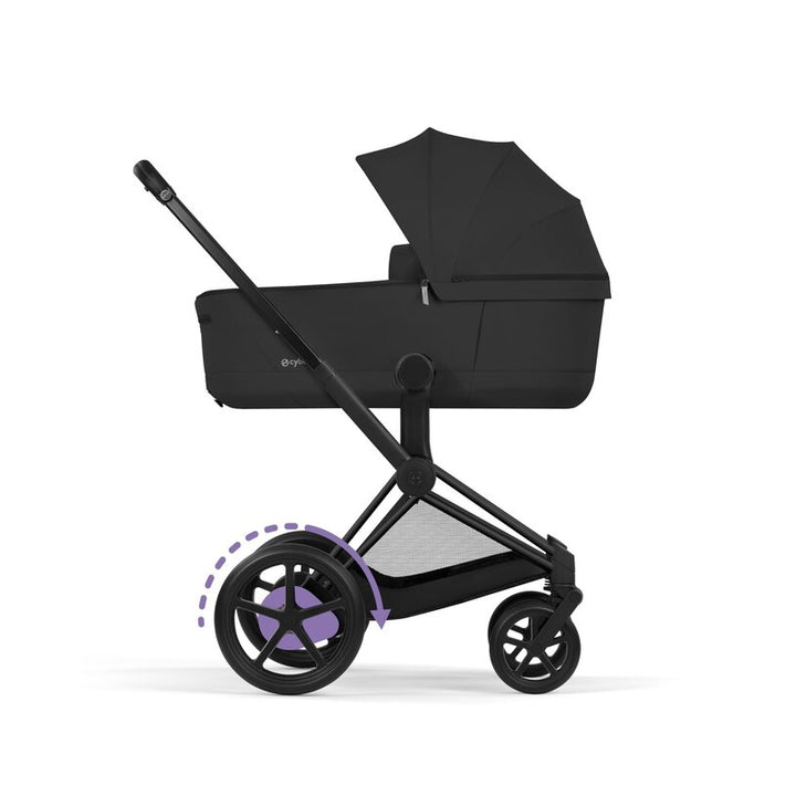 Cybex - Kinderwagen e-Priam Comfort Matt Black Frame | Sepia Black