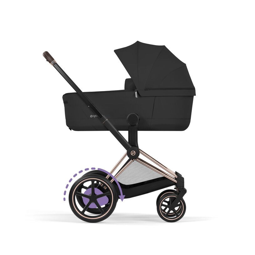 Cybex - Kinderwagen e-Priam Comfort Rose Gold Frame | Sepia Black