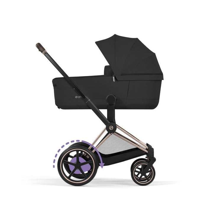 Cybex - Kinderwagen e-Priam Comfort Rose Gold Frame | Sepia Black