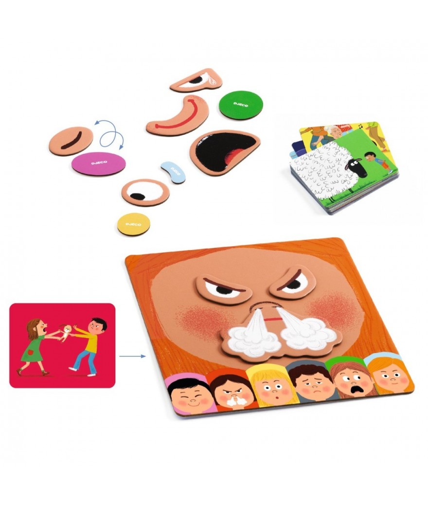 Djeco Spel Emotico - Ludiek Taalspel voor Kinderen om Emoties te Herkennen