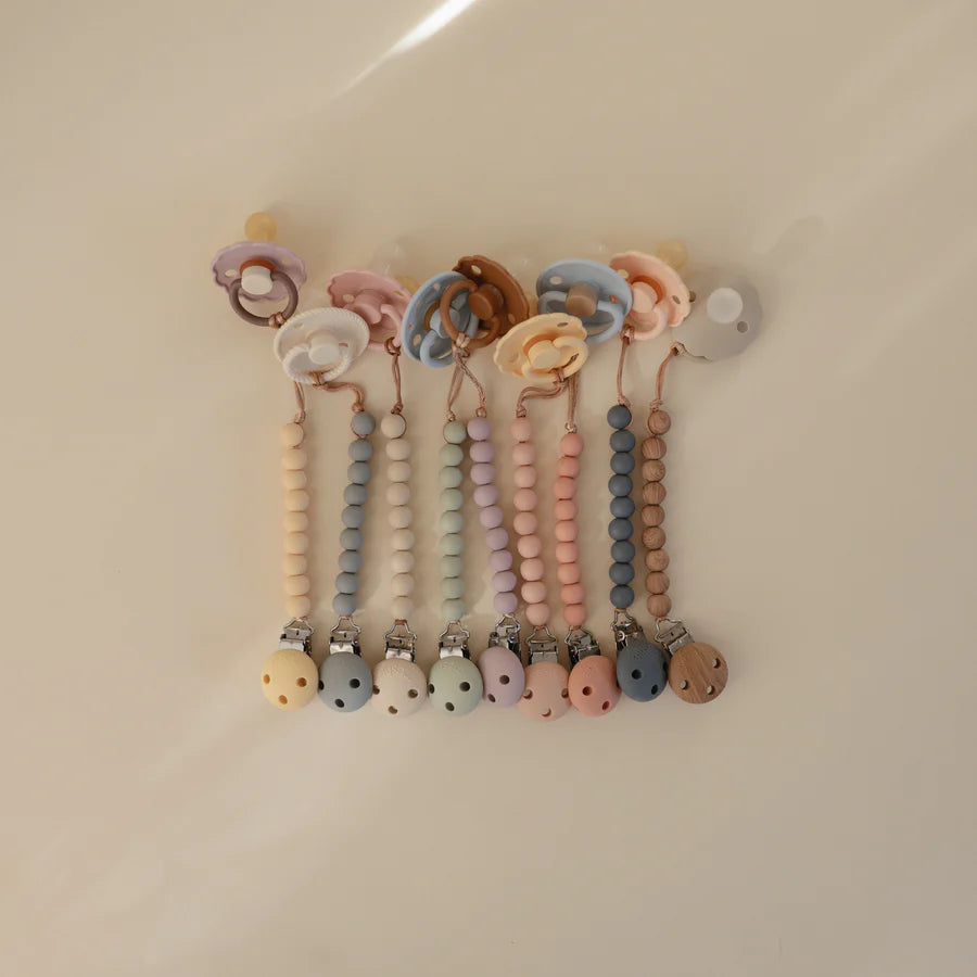 Mushie - Fopspeenketting Hera | Faux Wood