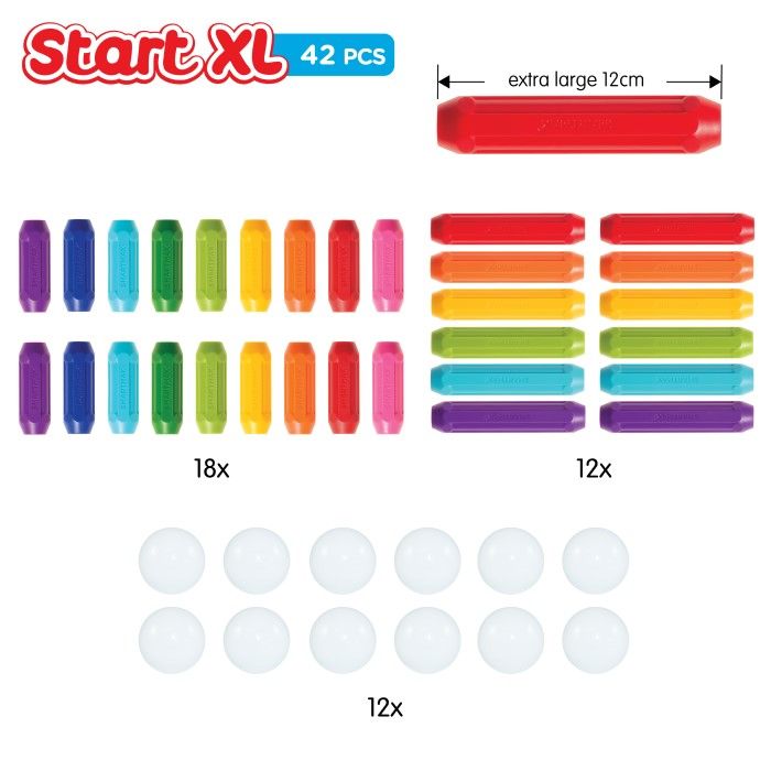 SmartMax Start XL set met 42 magnetische bouwstukken voor kinderen.