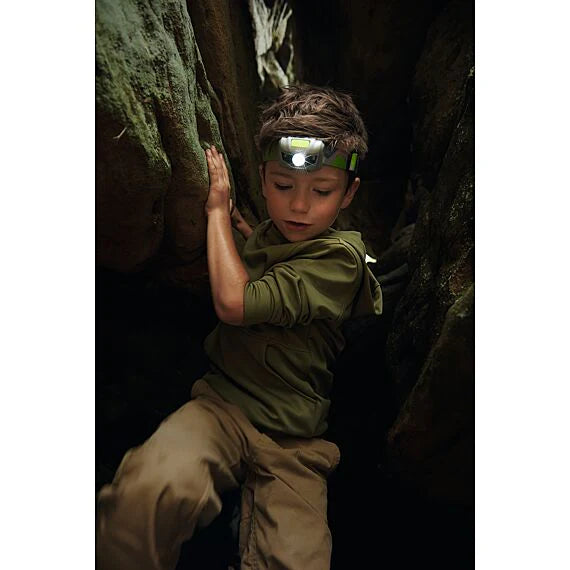 Kinderhoofdlamp van Terra Kids met witte en rode LED-verlichting