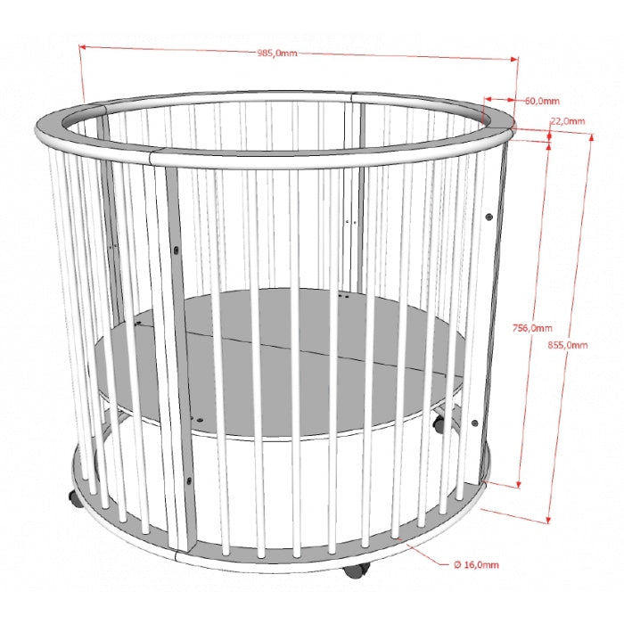 Jaxx - Park Dino Rond Ø 90 cm | Wit