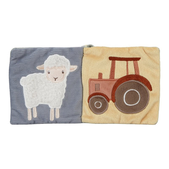 Little Dutch buggyboekje in de vorm van een schuur met interactieve elementen uit de Little Farm collectie.