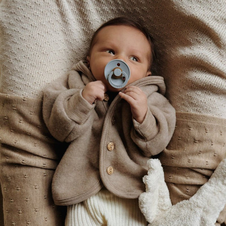 Engel - Fleece Jas Met Kap | Sand Melange