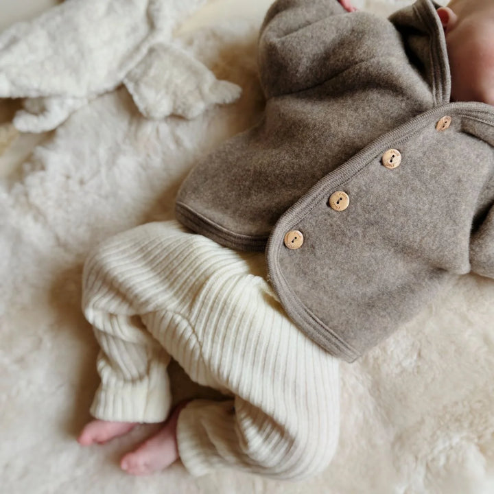 Engel - Fleece Jas Met Kap | Walnut Melange
