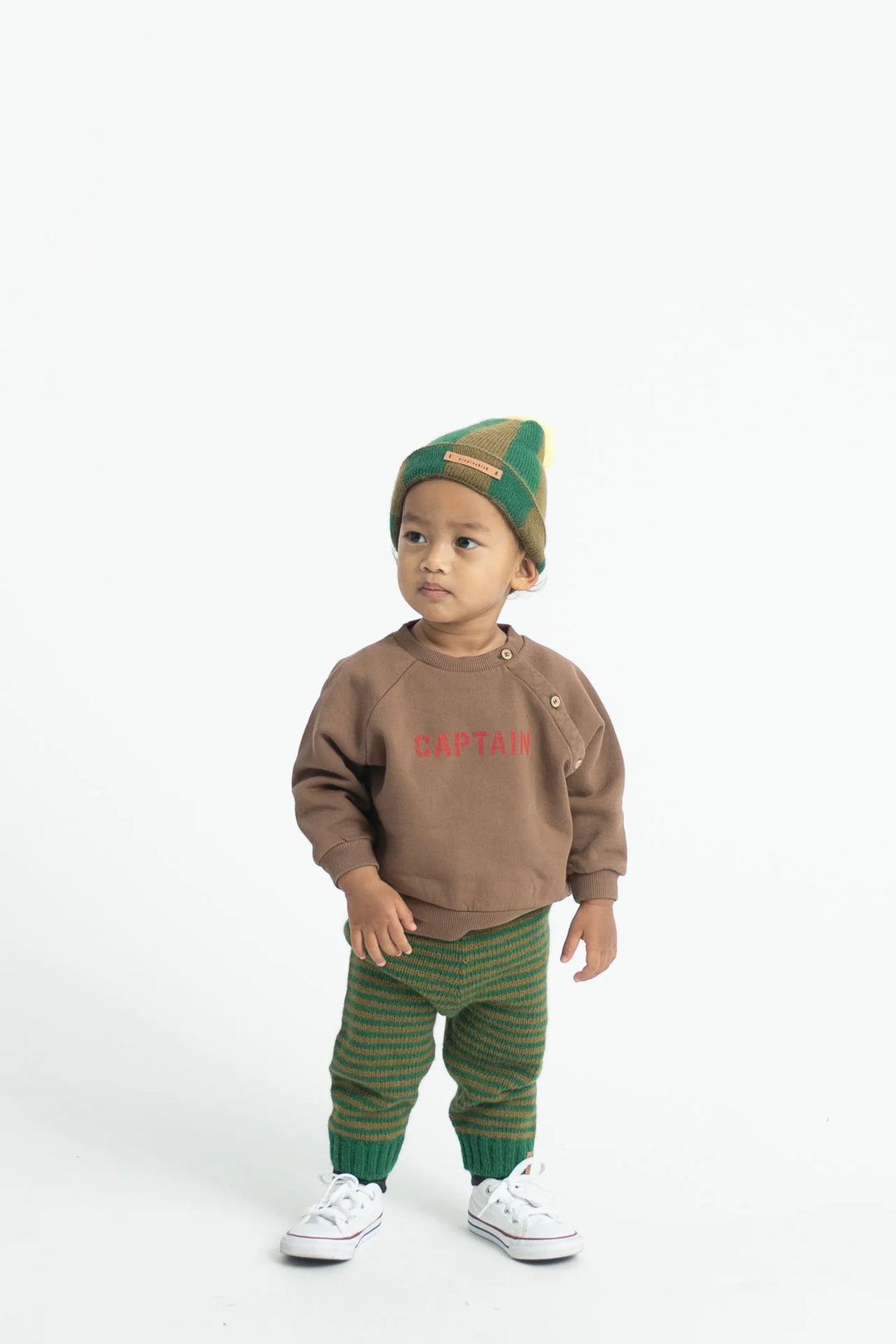 Piupiuchick - Legging Green & Brown Stripes