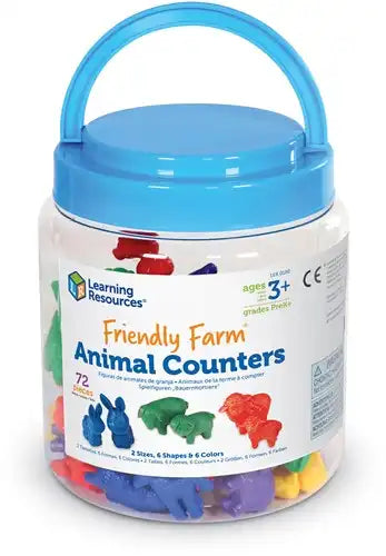 Learning Resources - Friendly Farm® Animal Counters (72-delig) | Tel- & Sorteerspel