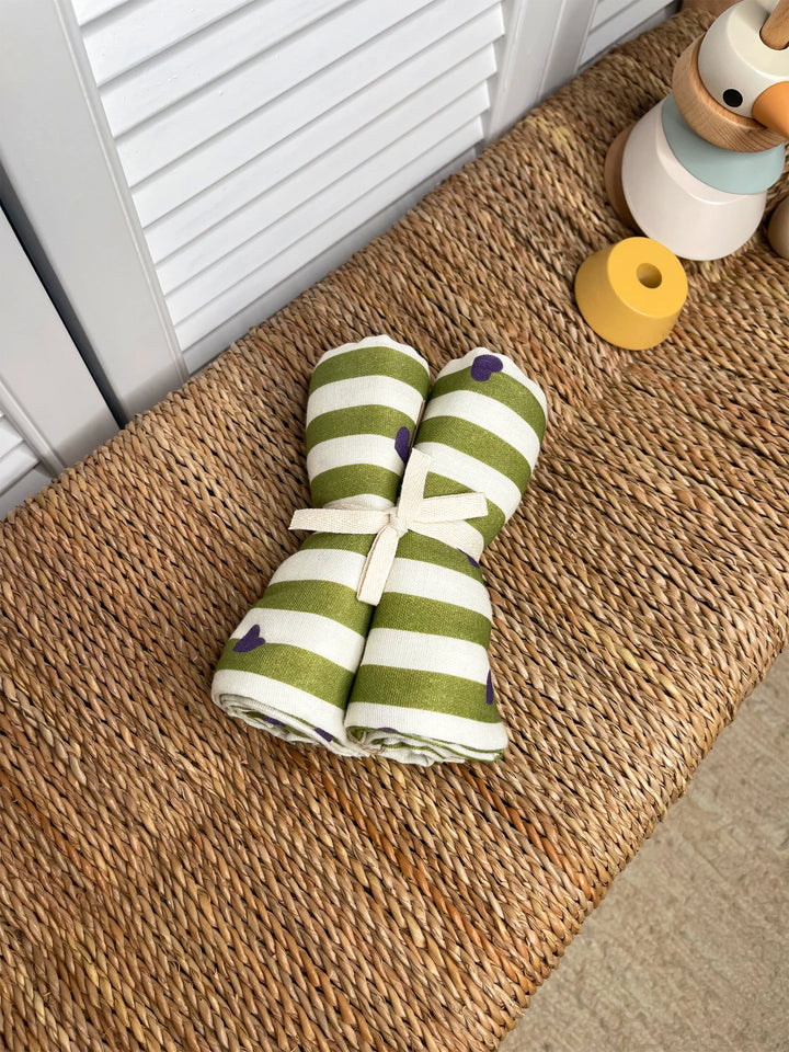 Milinane - Set Tetradoeken 70 x 70 cm Gaspard Stripe Love