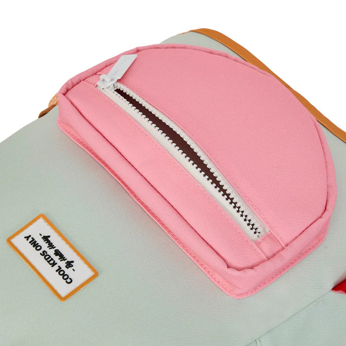 Hello Hossy Mini rugzak Water Green met kleurrijke details en verstelbare banden