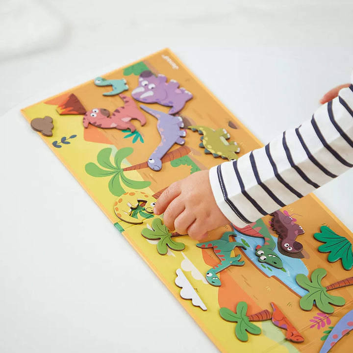 Janod Magneetboek Magneti'Book Dinosaurs - Dino Thema, Magnetisch Spel voor Kinderen