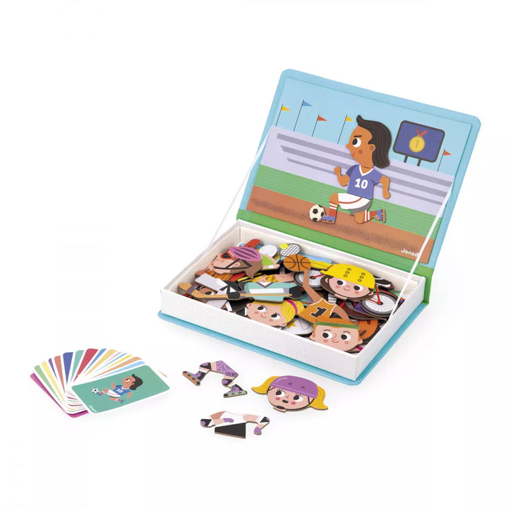 Janod Magneetboek Magneti'Book Sports - Sport Thema, Magnetisch Spel voor Kinderen