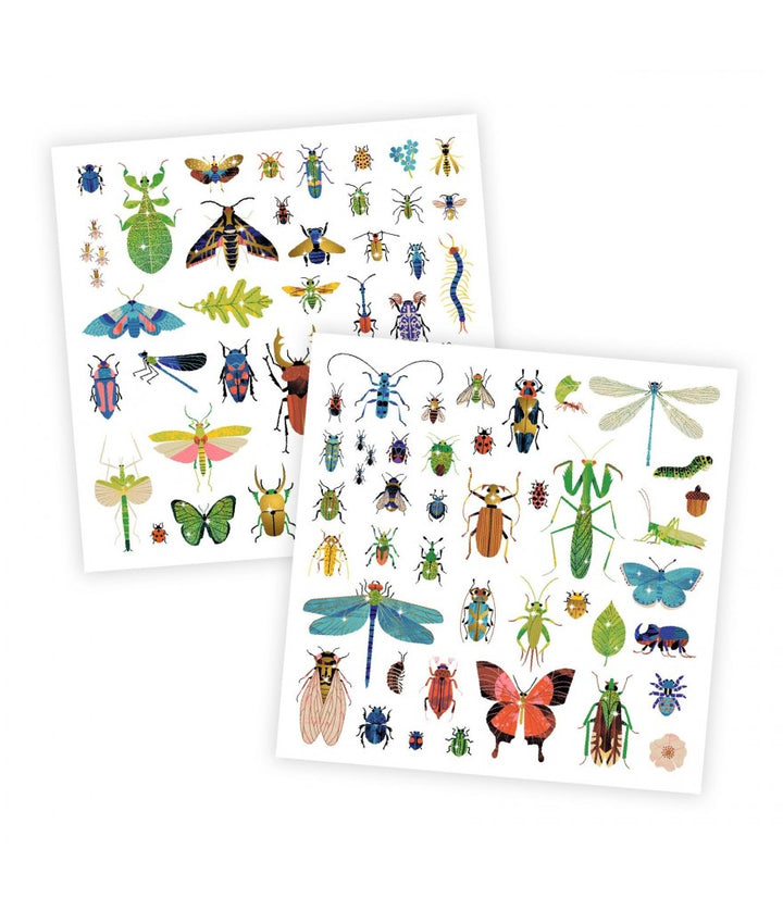 Djeco Stickers Insecten Microkosmos – 160 kleurrijke insectenstickers voor kinderen vanaf 4 jaar