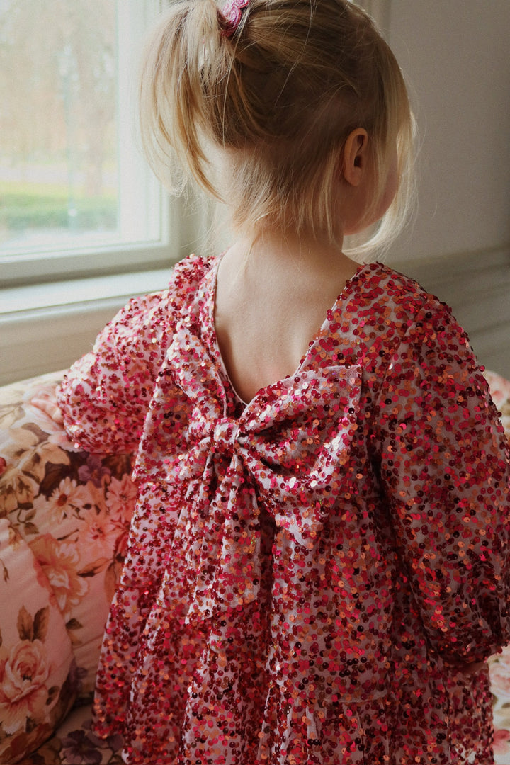 Jurk Lila Sequins Bow Sparkling Sangria