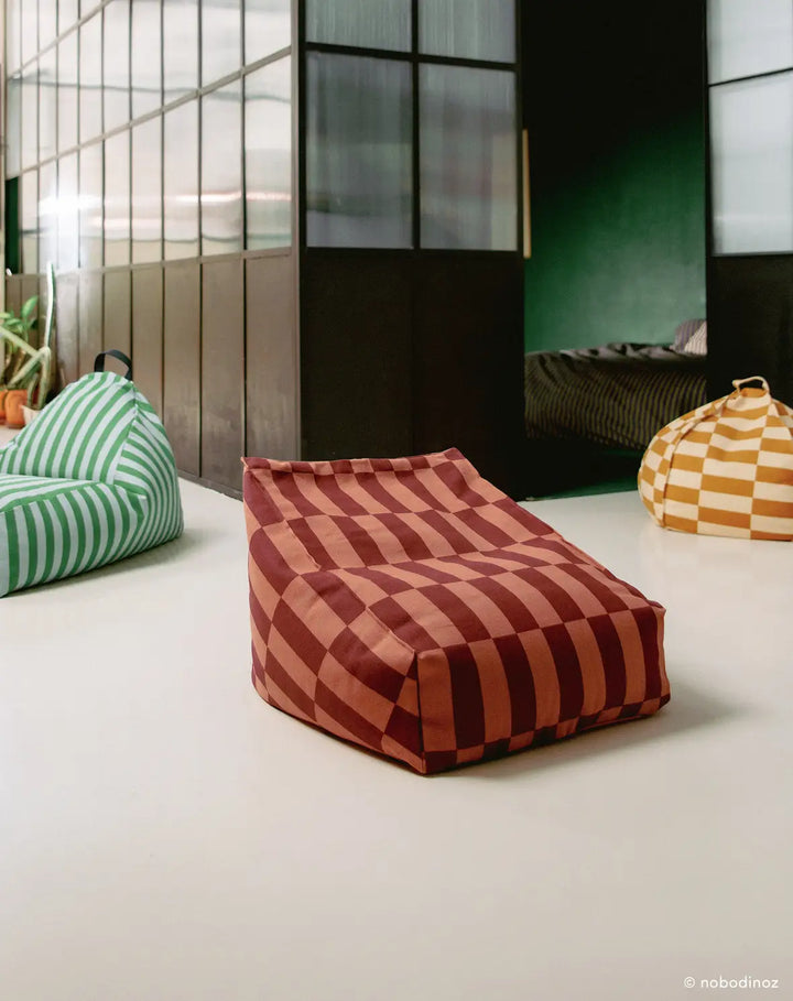 Nobodinoz - Zitzak Vibes Tegels | Kastanjebruin