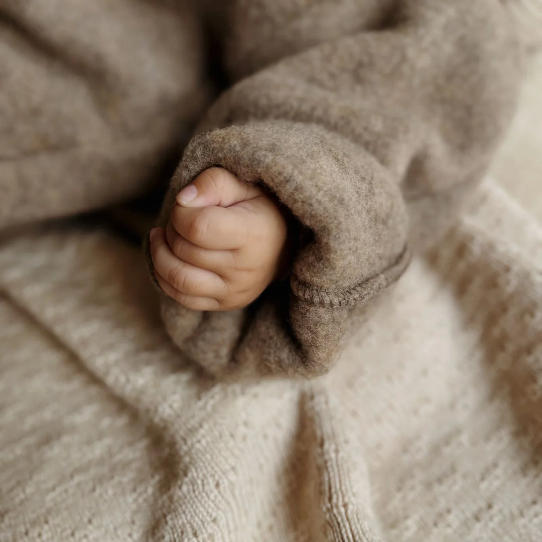 Engel - Fleece Jas Met Kap | Walnut Melange